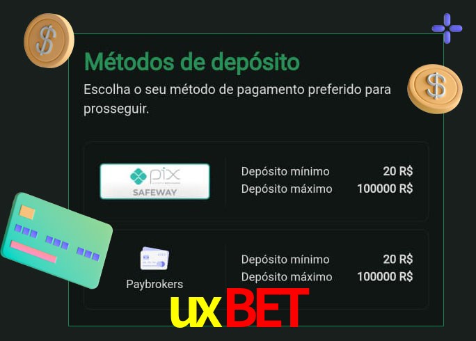 O cassino uxbet oferece uma grande variedade de métodos de pagamento